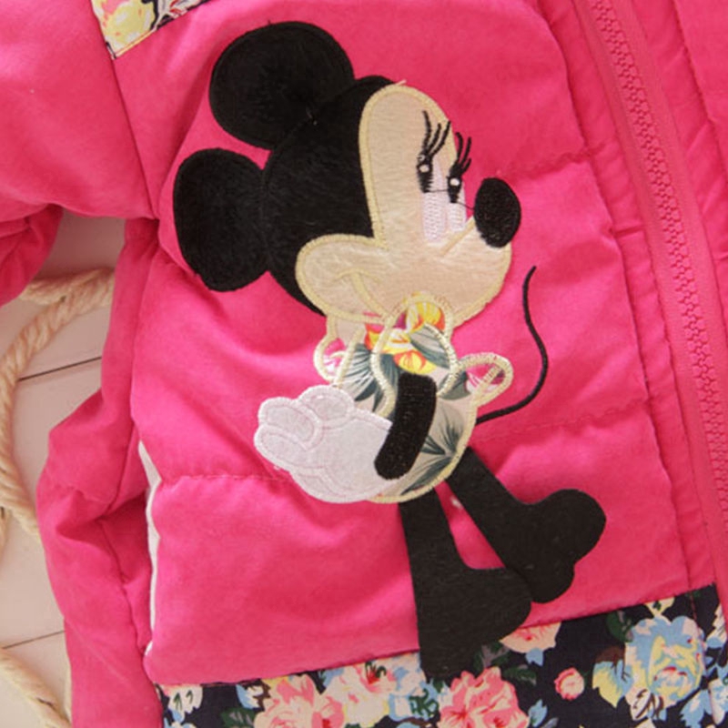Áo ấm có mũ trùm hình chuột Minnie cho bé gái