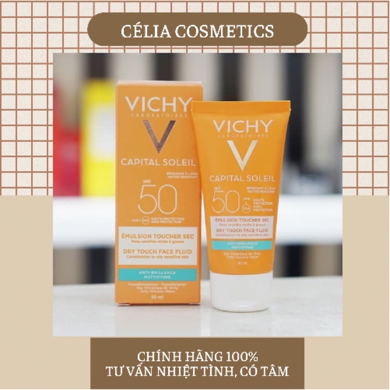 <MẪU MỚI > Kem chống nắng Vichy của Pháp CHÍNH HÃNG SPF50