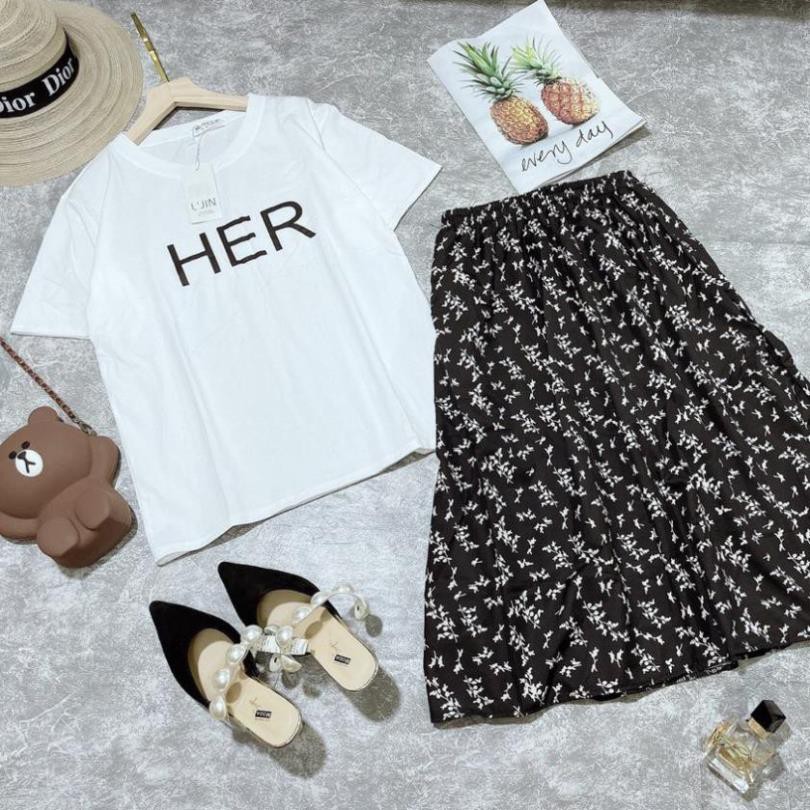 Áo phông nữ kèm váy hoa nhí siêu hot 2021 - Bao form chất, mặc là xinh , , | BigBuy360 - bigbuy360.vn