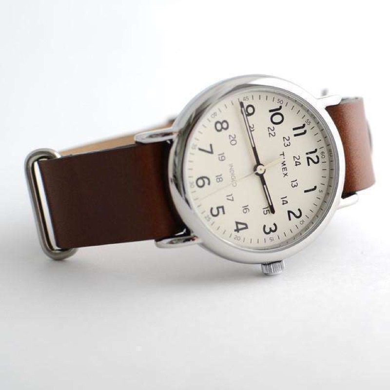 Đồng hồ Unisex Timex Weekender T2P492 - T2P495 Dây Da - Chính Hãng