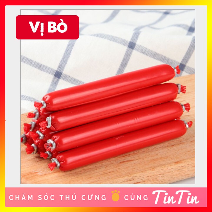 Combo 10 Xúc Xích Dinh Dưỡng Ăn Liền Cho Chó Mèo 15 gram #Tintin Pet Store