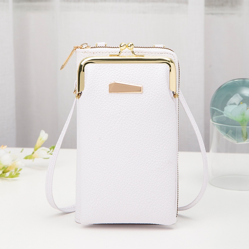Túi Đeo Vai Mini Đựng Điện Thoại Thiết Kế Hai Ngăn Đơn Giản Thời Trang