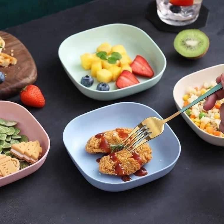Set 8 Đĩa Nhựa Lúa Mạch Siêu Nhẹ Siêu Bền