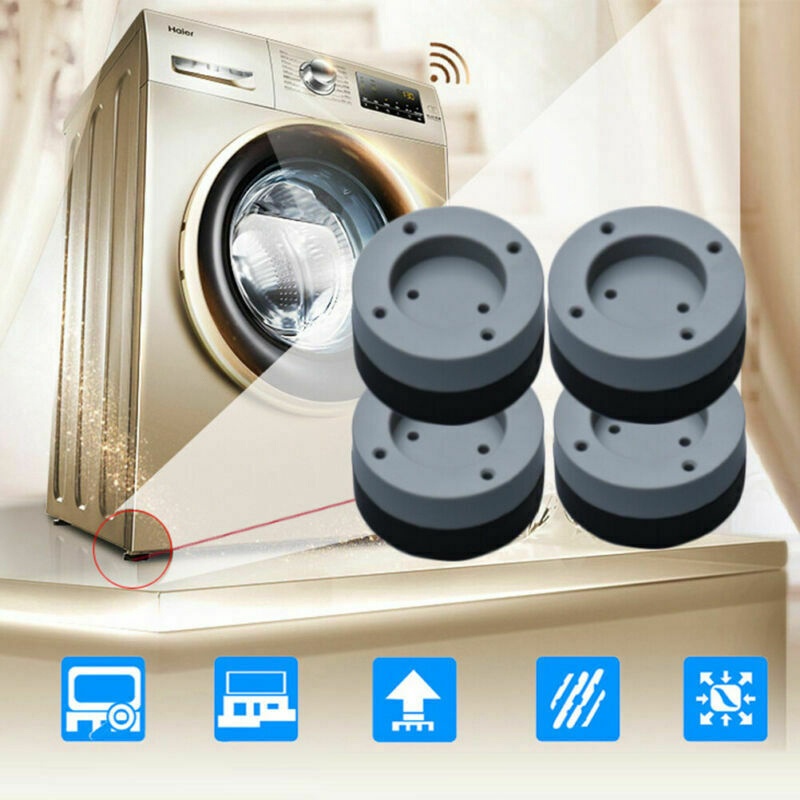 [ẢNH THẬT]Bộ 4 miếng đệm cao su lót chân máy giặt, tủ lạnh, bàn chống rung chống ồn, chống bụi bẩn ẩm mốc