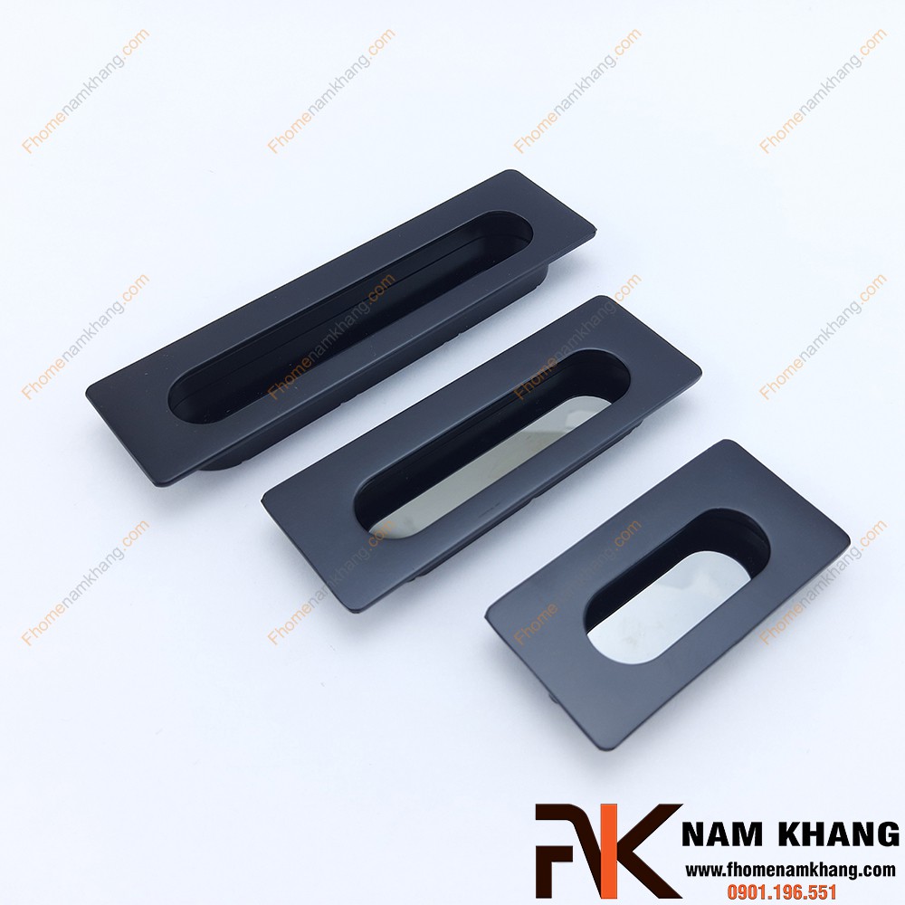 Tay nắm âm tủ màu đen NK145-D