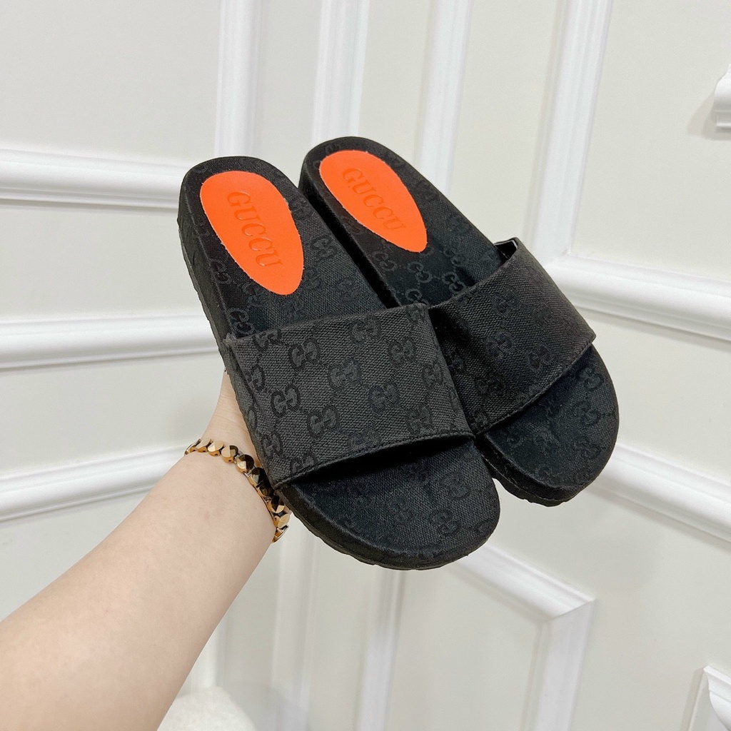 Dép nữ gucc đế đúc quai ngang siêu HOT hàng cao cấp y hình form chuẩn chất mềm êm mang cực thích - Chị Chảnh Store
