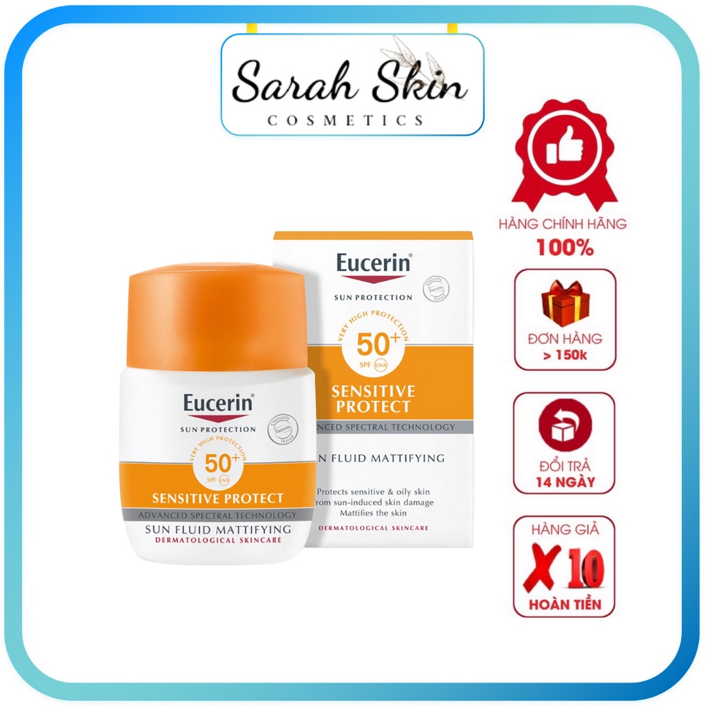 Kem chống nắng Eucerin Sun Fluid Sensitive Protect SPF 50+