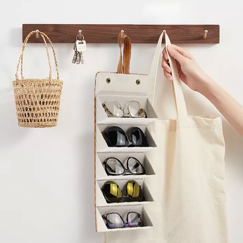 Hộp Da PU 2 / 3 / 4 / 5 / 6 Ngăn Đựng Trưng Bày Mắt Kính Tiện Dụng