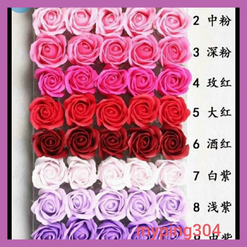 Sỉ 50 bông hồng sáp thơm cánh cánh đẹp hàng 3 lớp