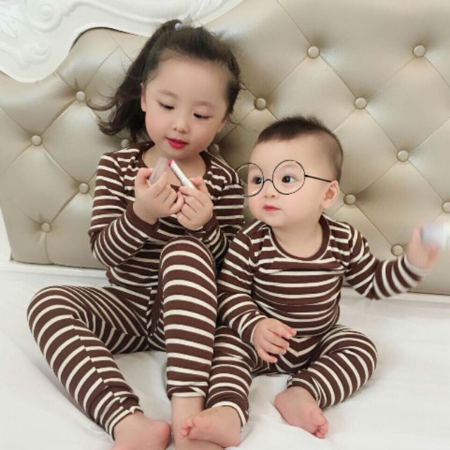 Combo sỉ Bộ thun kẻ HM cho bé