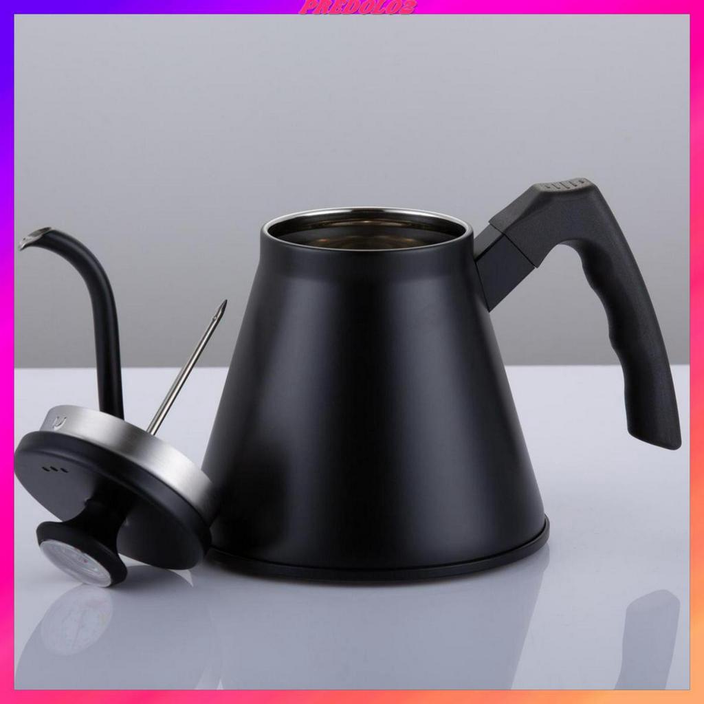 Ấm Đun Nước Nóng Cổ Ngỗng Màu Đen Có Tay Cầm Predolo2 40oz / 1200ML