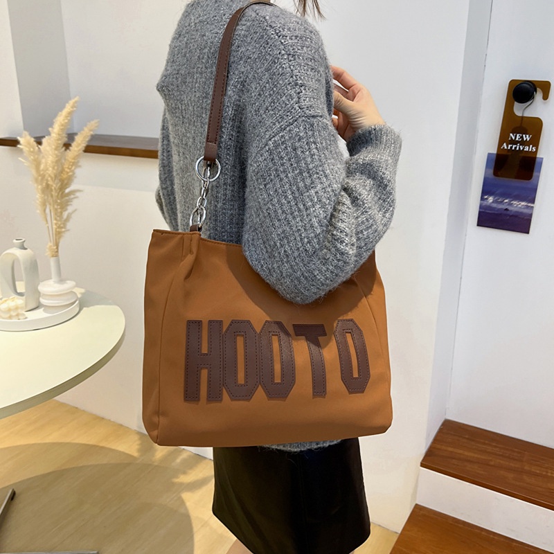 Túi đeo vai tote IELGY sức chứa lớn họa tiết chữ cái thời trang đơn giản dành cho nữ