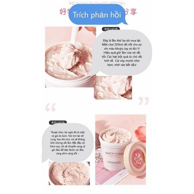 Tẩy da chết, Tẩy tế bào chết body cho da nhạy cảm Đào HEYXI Peach Clear giúp sáng da AmiHouse.99