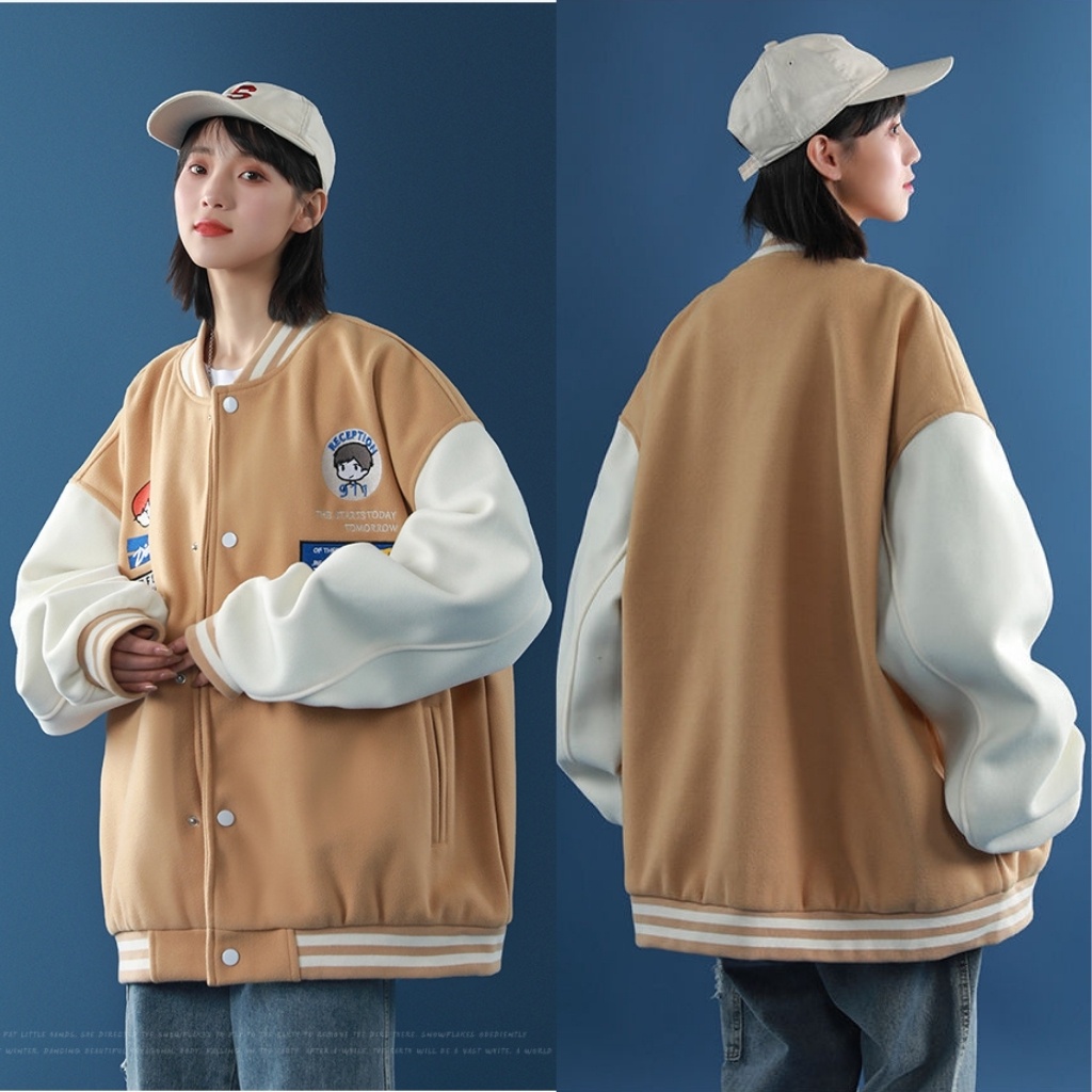 Áo khoác bomber nam nữ form rộng ulzzang  áo khoác nỉ bông unisex street style Hàn Quốc AKBBN LECHAU cao cấp rẻ siêu đẹp | BigBuy360 - bigbuy360.vn