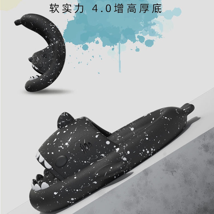 Dép Đi Trong Nhà & Ngoài Trời Chống Trượt Hình Cá Mập Thời Trang Mùa Hè Cho Cặ