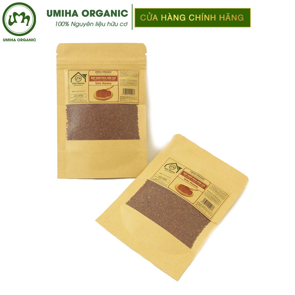 Bột Ngũ Hoa đắp mặt hữu cơ UMIHA nguyên chất túi Zip 35g | Hygrophila Salicifolia Powder 100% Organic