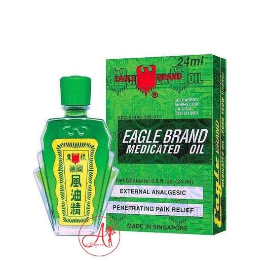 Dầu Gió Nước Xanh 2 Nắp Eagle Brand 24ml