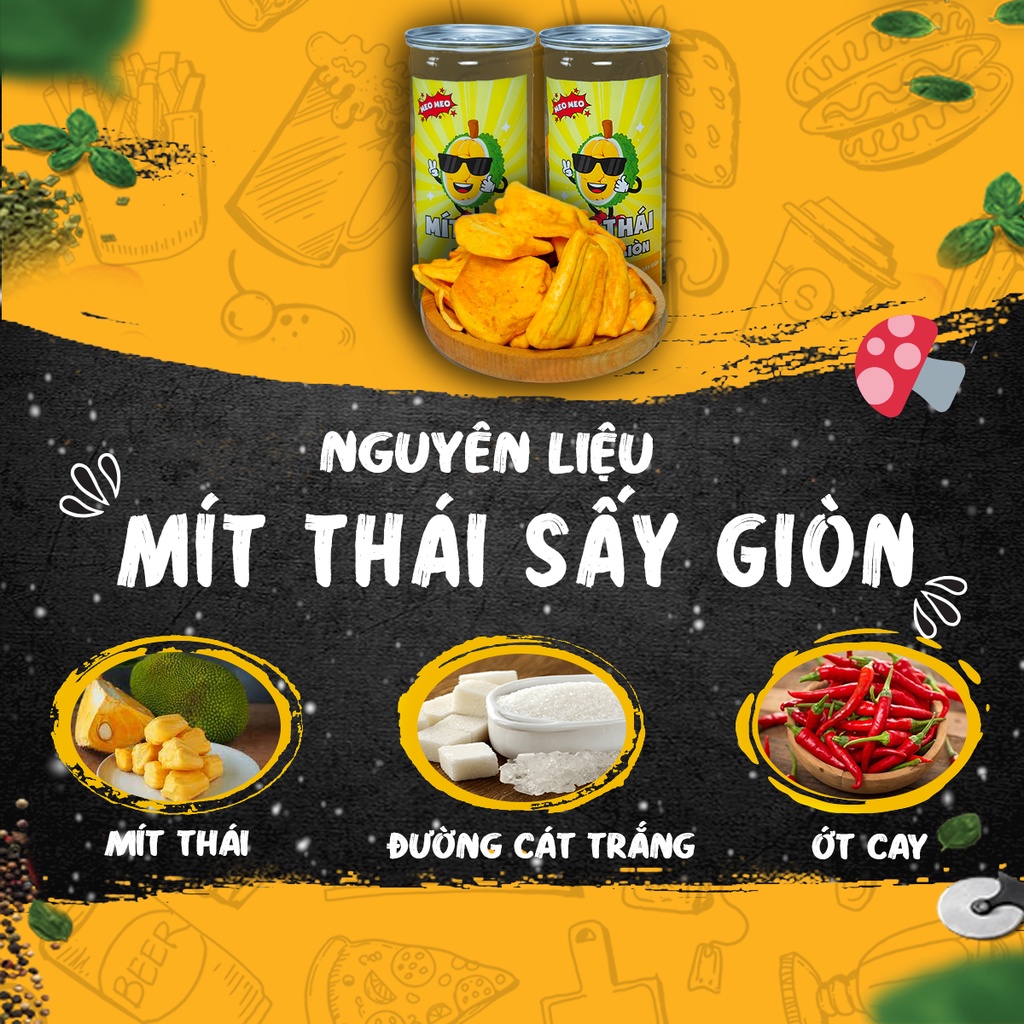 Mít thái sấy giòn 200g MeoMeo Đồ ăn vặt Hà Nội vừa ngon,vừa rẻ, Hàng loại 1 MeoFood