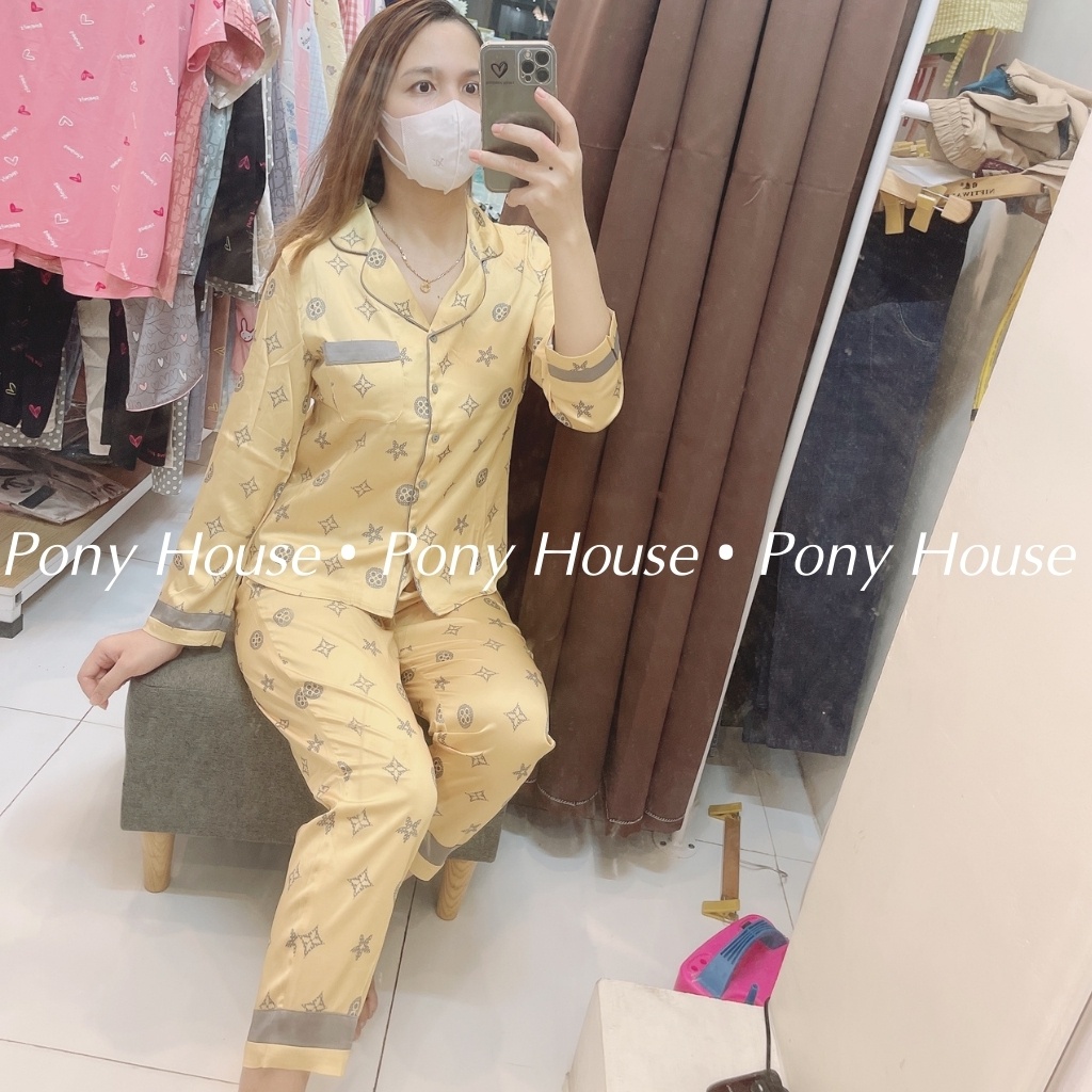 Bộ Pijama Dài Tay- Bộ Mặc Sau Sinh Ở Cữ - Đồ Nữ Mặc Nhà  cao cấp chất lụa mịn, lụa satin Choco Pijama (Hàng Loại 1)