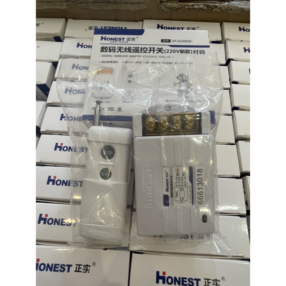Công tắc điều khiển từ xa Honest HT-6220KGD (40A), Remote, Pin Remote