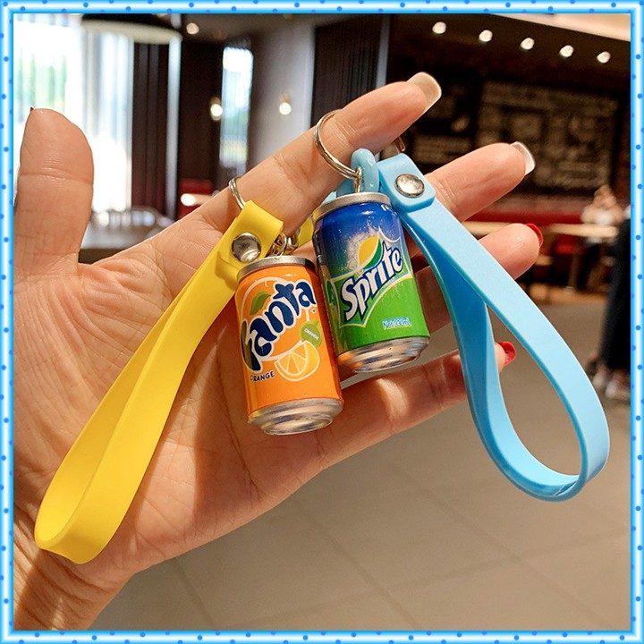 Móc khóa phụ kiện LON NƯỚC NGỌT 🍀FREESHIP🍀 Xinh xắn, đáng yêu, thích hợp treo balo, túi xách, chìa khóa