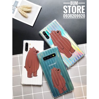 Ốp lưng samsung galaxy s10 / note 10 / note 9 / s9 plus / s8 plus dẻo trong suốt bears