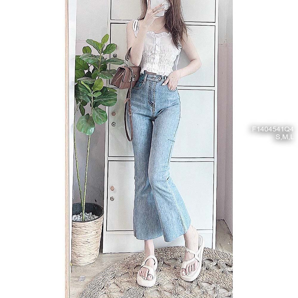 Quần jean ống loe lưng cao! HÀNG VNXK.