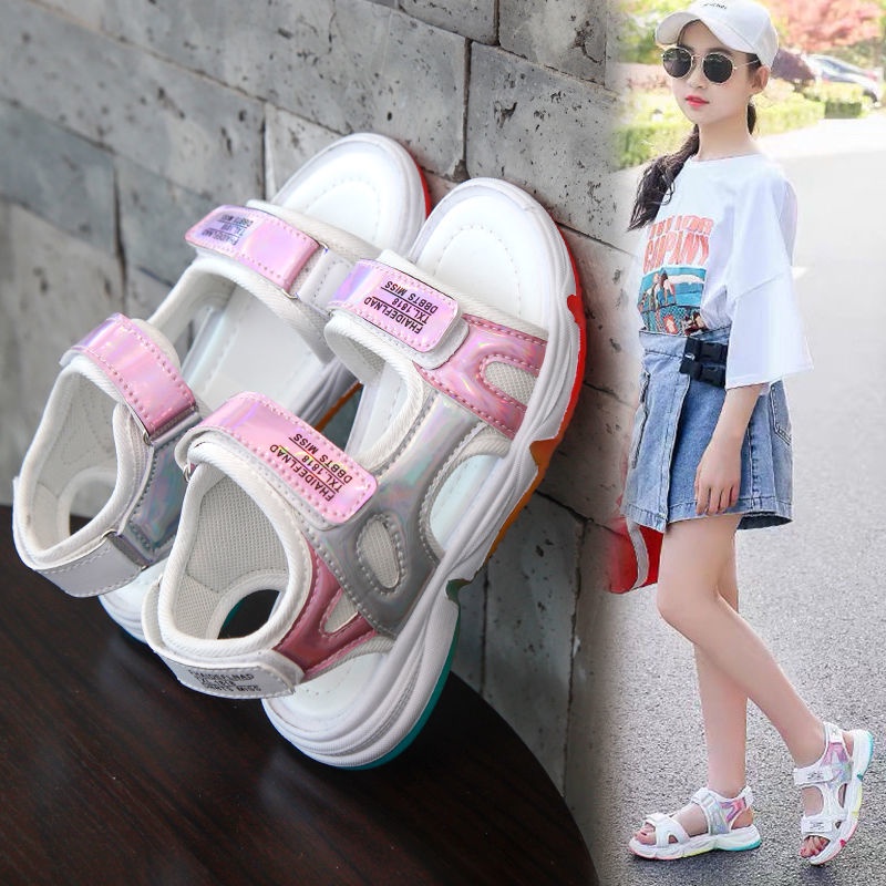Giày Sandal Đi Biển Đế Bằng Màu Trơn Phong Cách Mới 2022 Cho Nữ