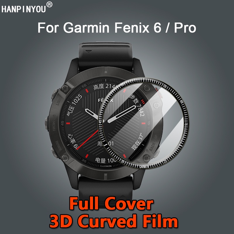 Kính Cường Lực Cong 3D Bảo Vệ Màn Hình Cho Đồng Hồ Thông Minh Garmin Fenix 6 / Pro Smart Watch