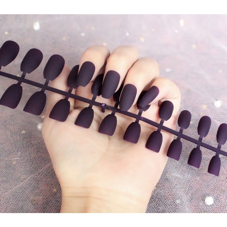 Set 24 Móng Tay Giả Màu Sắc Nhã Nhặn Dùng Để Trang Trí Móng