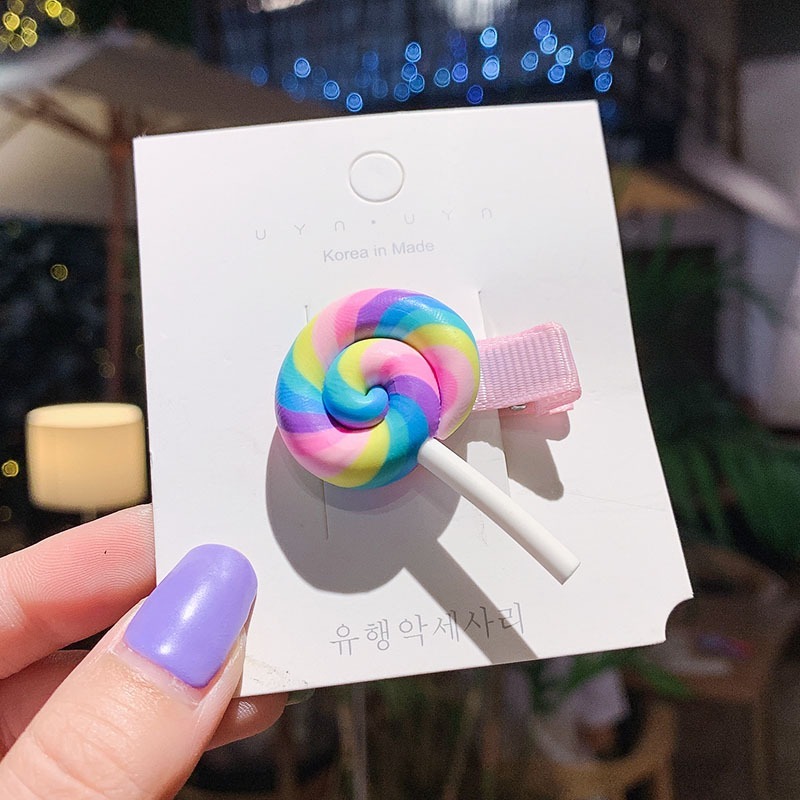 Kẹp Tóc Màu Cầu Vồng Dễ Thương Thời Trang Cho Bé Gái