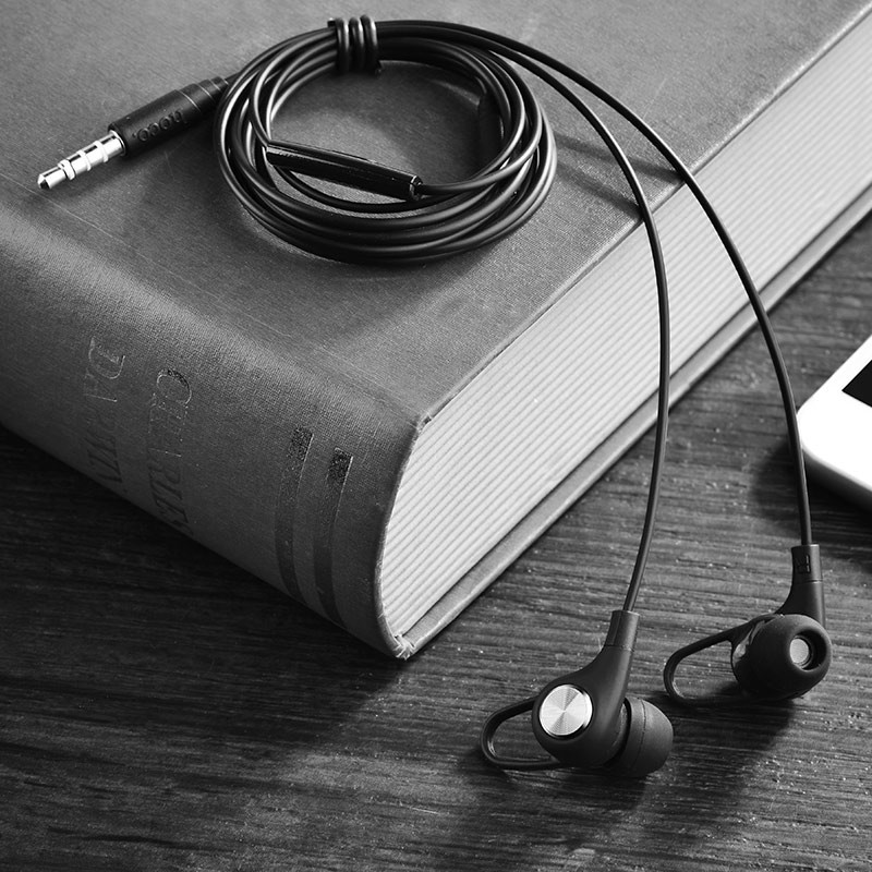 Tai nghe nhét tai Hoco M21 nghe hay có mic đàm thoại, dây dài 1.2m, Jack cắm 3.5mm - Chính hãng