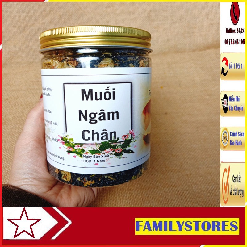 MUỐI NGÂM CHÂN THẢO DƯỢC - HŨ 500G - TRỢ THỦ ĐẮC LỰC CHO NGƯỜI ĐAU KHỚP, MẤT NGỦ, TÊ LẠNH CHÂN TAY &amp; CHO BÀ BẦU