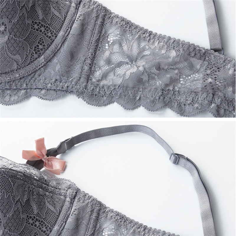 Set đồ lót hai mảnh VARSBABY V146 phối ren hoa xuyên thấu thời trang quyến rũ dành cho nữ