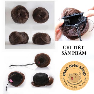 TÓC BÚI TRÒN CAO CẤP - NÂU VÀNG