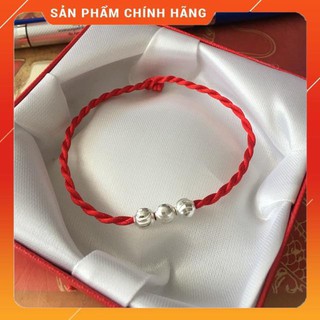 Vòng may mắn mix 3 bi bạc