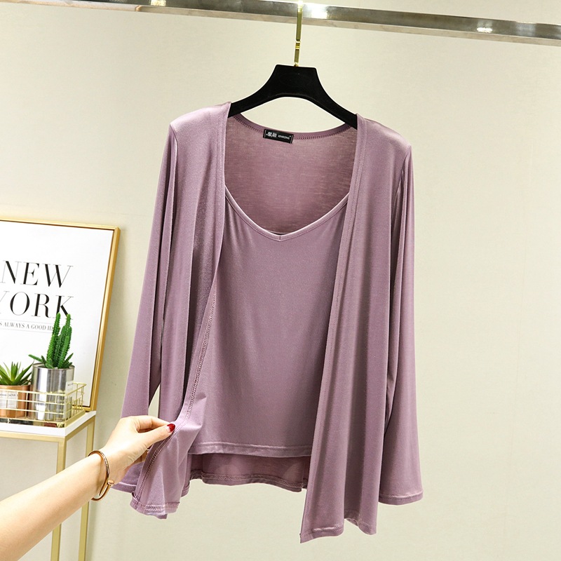 Áo Cardigan Tay Dài Bằng Cotton Phong Cách Hàn Quốc Size L-2XL