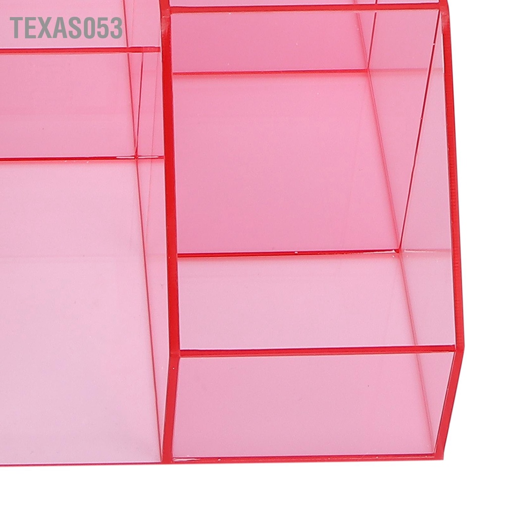 Texas053 Dung lượng lớn Ghép lông mi Nghệ thuật Cắt móng tay Dụng cụ Hình xăm Hộp đựng Tổ chức (Màu hồng trong suốt)