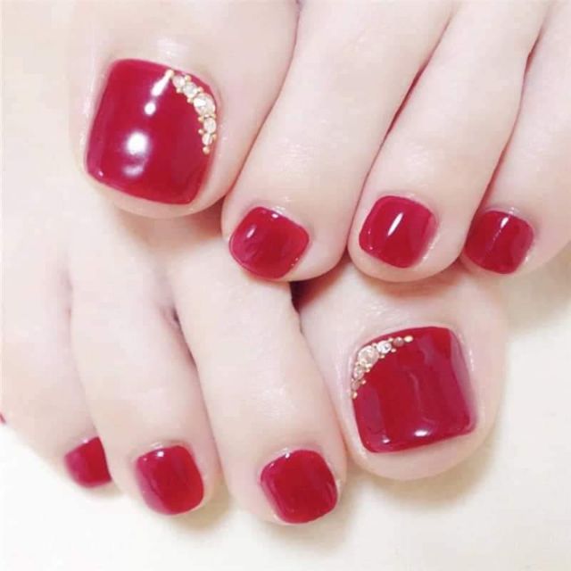 Bộ 24 móng chân giả kèm keo
