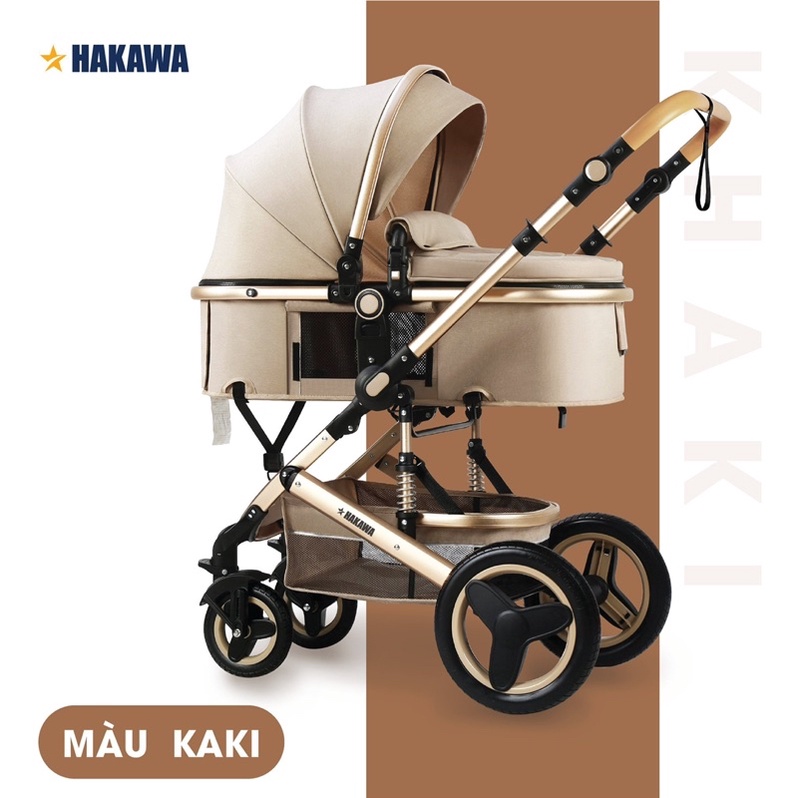 Xe đẩy cho bé HAKAWA HK-B02 nhiều chế độ tiện dụng, sang trọng, bảo hành 5 năm