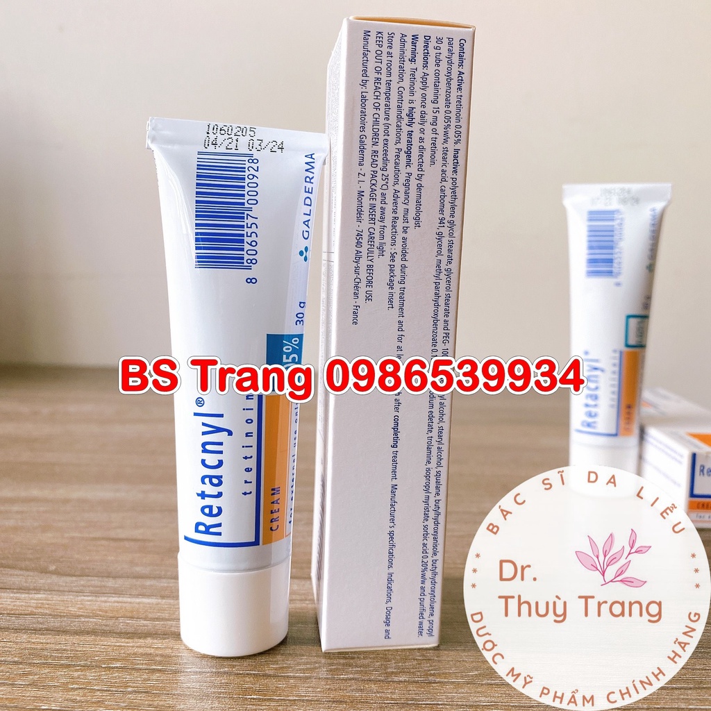 Tretinoin Retacnyl Cream 0,025%, 0.05% [Date mới]- Kem hỗ trợ giảm mụn trẻ hóa da