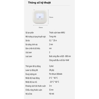 Thước cuộn laser AK301 AKKU
