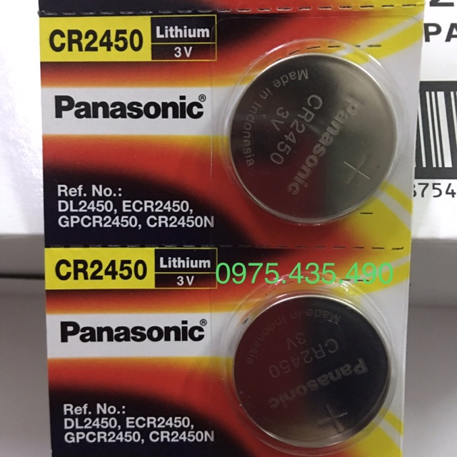 Bộ 2 Viên Pin CR2450 Panasonic Lithium 3V