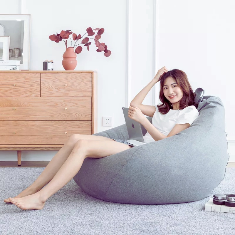 Ghế lười hạt xốp 3ii Home cao cấp hình trái lê size XL 120x130cm L 100x120cm M 80x100cm màu sắc đa dạng nhẹ nhàng êm ái