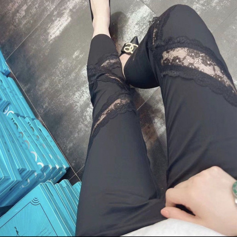 Quần Bút Chì Đen Siêu Mỏng Ôm Sát Mắt Cá Chân Cho Nữ