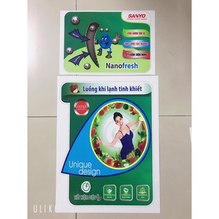 Miếng Dán/Tem Dán Tủ Lạnh SANYO (mẫu 4)