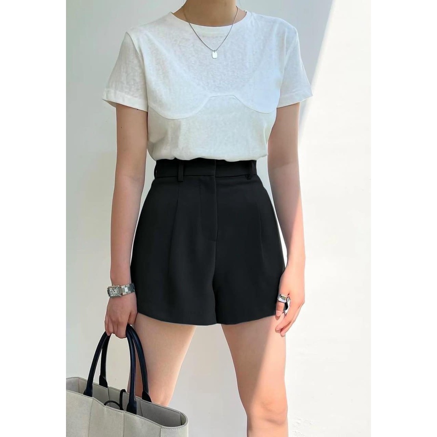 Quần short lưng thun ống rộng vừa Shojo