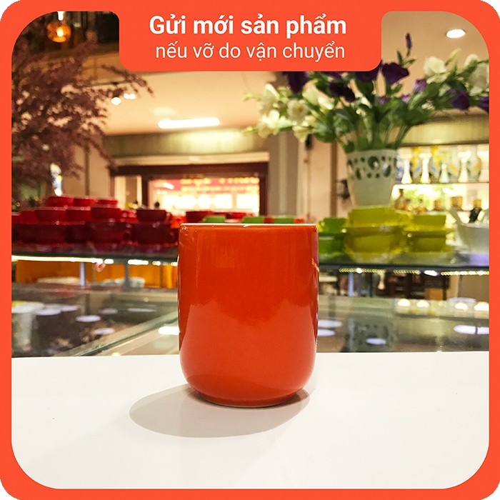 Cốc tách cà phê bằng sứ dáng trụ 190 ml - Gốm sứ Hải Long