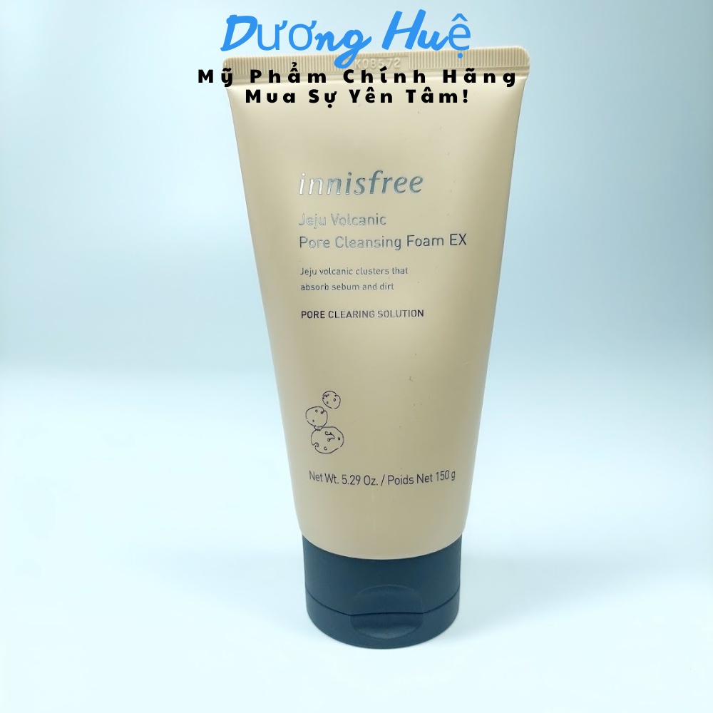 Sữa Rửa Mặt Innisfree Tro Núi Lửa Super Volcanic Pore Micellar Cleansing Foam 2X 150g Hàn Quốc
