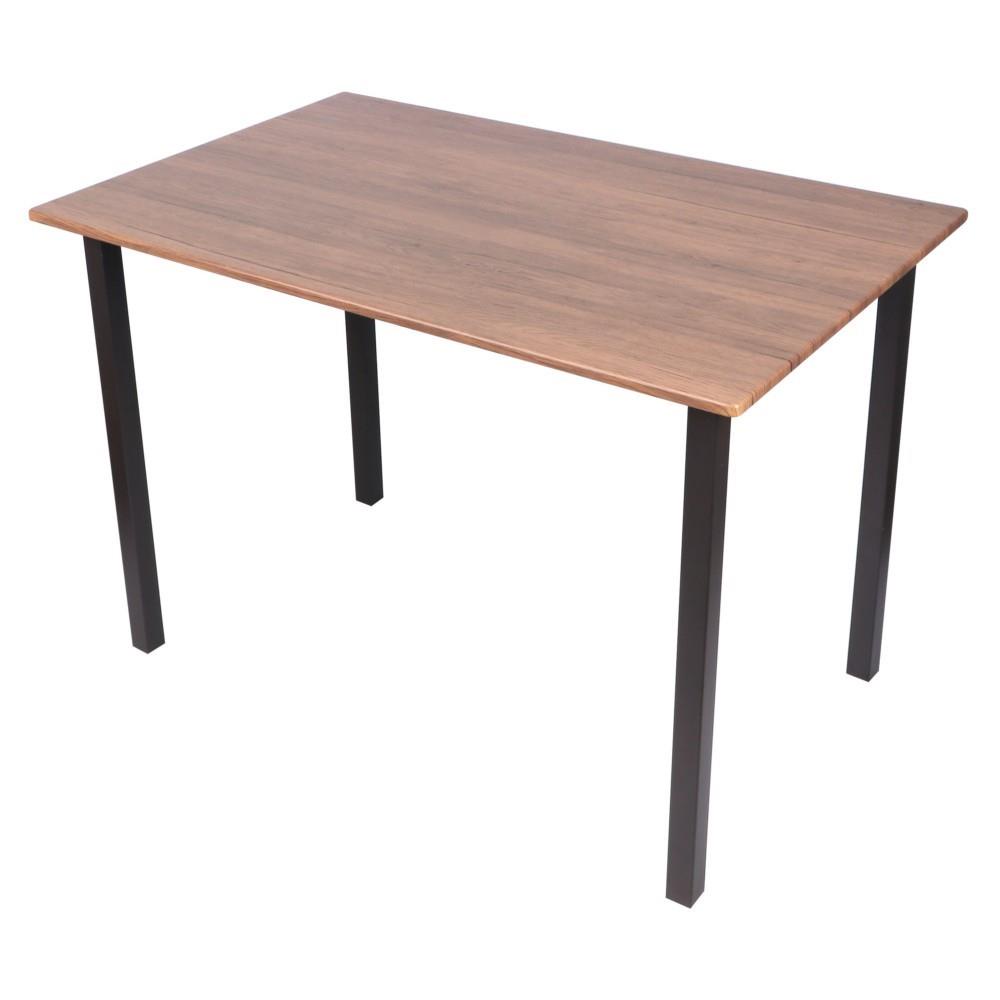 HomeBase FURDINI Bộ bàn ăn gồm 4 ghế chống trơn trượt bằng gỗ MDF HARVEY W110xH75,5xD70cm màu nâu